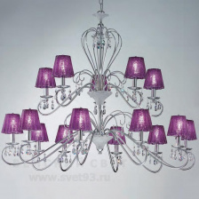 Люстра подвесная 301/10+5 Chrome V330/164/11 IDL Италия  40W 90 см (без учета цепи) Хром Rossella